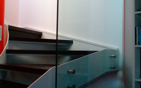 Parapetto per Scala in Vetro